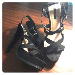 Back strap high heels